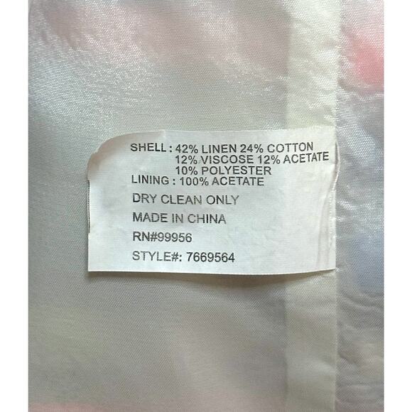 SHOSHANNA Linen Tweed Blend Striped Mini Dress Neon Orange Blue Coastal Chic 4 - Picture 10 of 11